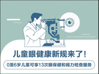 儿童眼健康新规来了！0至6岁儿童可享13次眼保健和视力检查服务